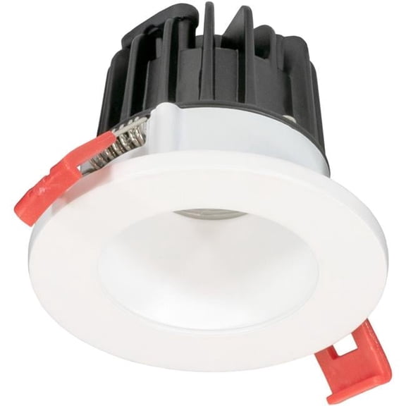 Jesco 2 in. 8W 5CCT 90CRI 38D Downlight LED Miniature Trimmed Recessed Downlight with Interchangeable Reflectors & Trim, White