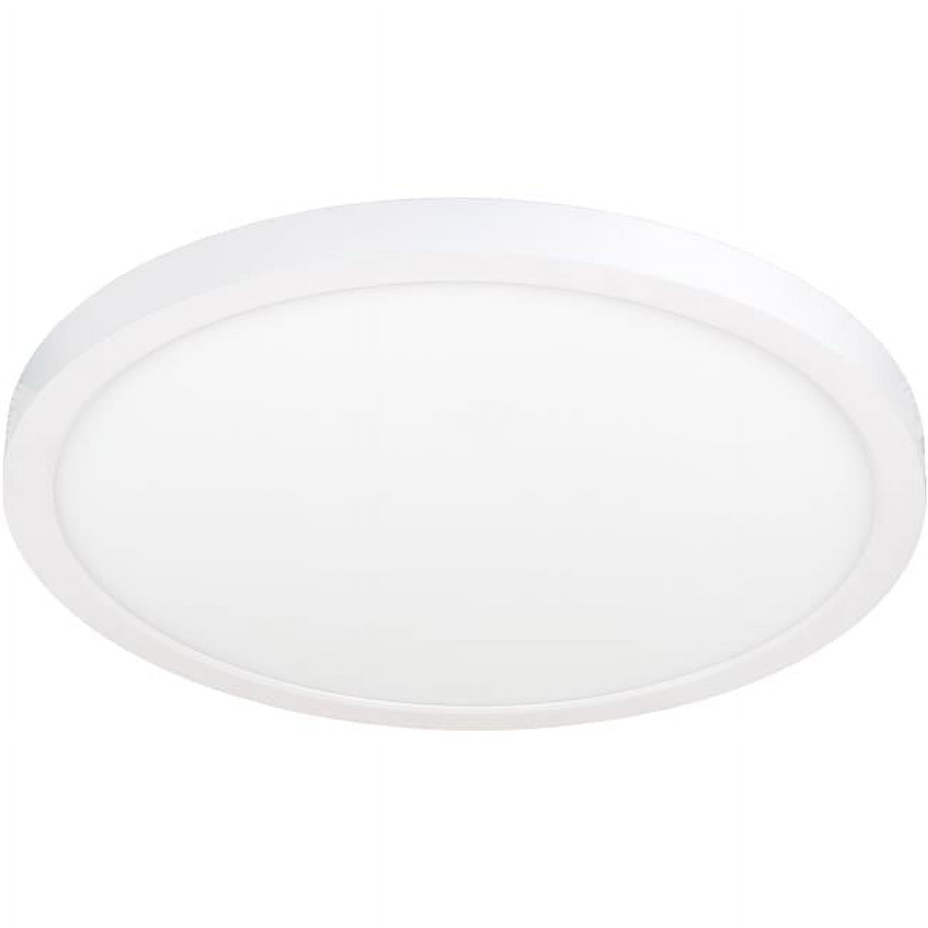 Jesco CM409RA-15R-120V-SW3-WH 15 in. 30W 3CCT 90CRI Luke Round Alum Slim Trim LED Flush Mount Ceiling Light, White