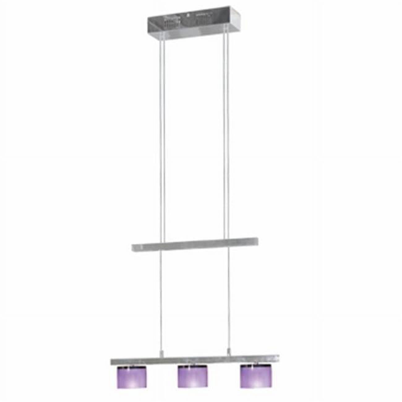 Amethyst Crystal and Chrome Adjustable Island Pendant