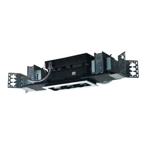 Jesco Lighting MMGMH1639-3EWB 3-Light Linear New Construction Metal Halide 120V Electronic Ballast, White & Black