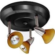Jesco Lighting Black 3-Lite Frosted Glass - Black