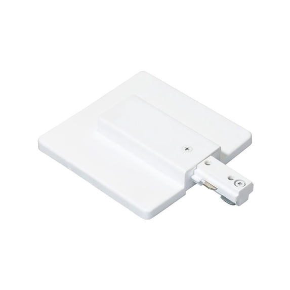 Jesco Lighting - H1 - 5.69 Inch End Feed With Outlet Box Cover White Finish