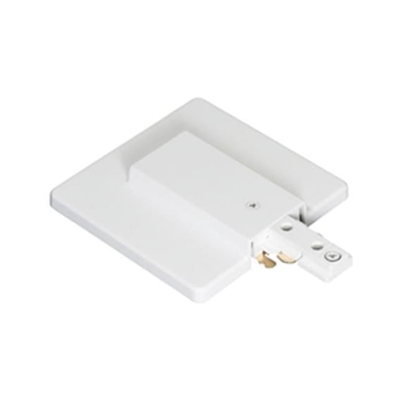 Jesco Lighting J1LEC-WT End Feed with Outlet Box Cover - White