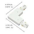 thumbnail image 1 of Jesco Lighting  L-Connector with Power Feed- Satin Chrome, 1 of 1
