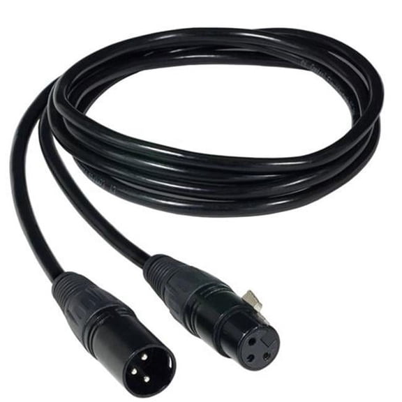 Jesco Lighting LCC-XLR3-EXT-16 16 ft. DMX 3-Pin XLR Extension Cable, Plug & Play