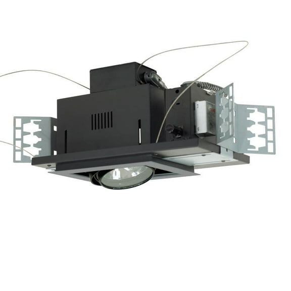 Jesco Lighting MGA175-1ESB 1 - Light Double Gimbal Recessed Low Voltage Fixture - Silver