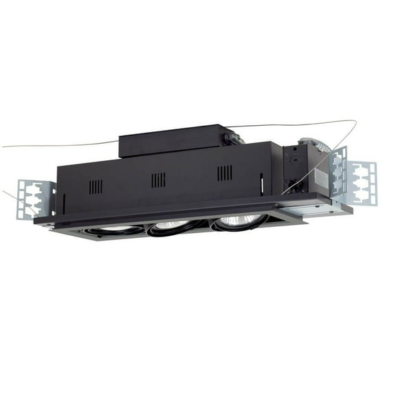 Jesco Lighting MGP30-3WB 3 - Light Double Gimbal Linear Recessed Line Voltage Fixture.