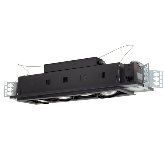 Jesco Lighting MGP30-4SB 4 - Light Double Gimbal Linear Recessed Line Voltage Fixture.