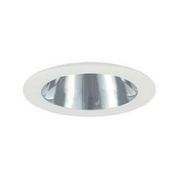Jesco Lighting TM202CHWH Open Reflector Trim- Chrome Reflector- White Trim