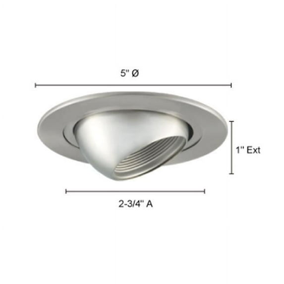 Jesco Lighting TM205CH Adjustable Eyeball Trim- Chrome