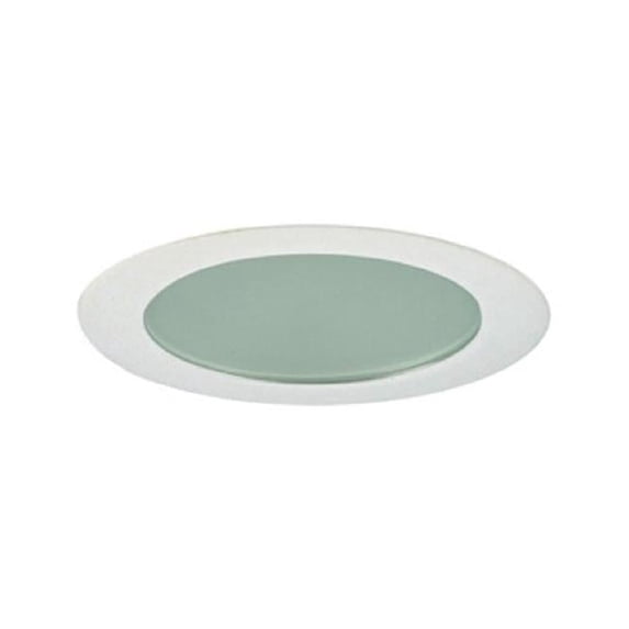 Jesco Lighting TM309WH Aperture Low Voltage Flat Shower Trim with Frosted Glass 3 in White