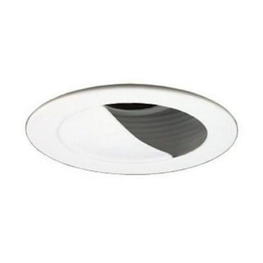 Jesco Lighting TM404WHWH Low Voltage Wall Wash with Step Baffle Trim- White Baffle- White Trim