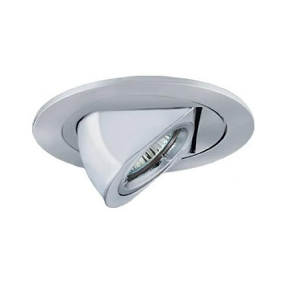 Jesco Lighting TM411CH Low Voltage Dropped Dish Shower Trim with Frosted Opal White Glass Chrome Finish 4 in.