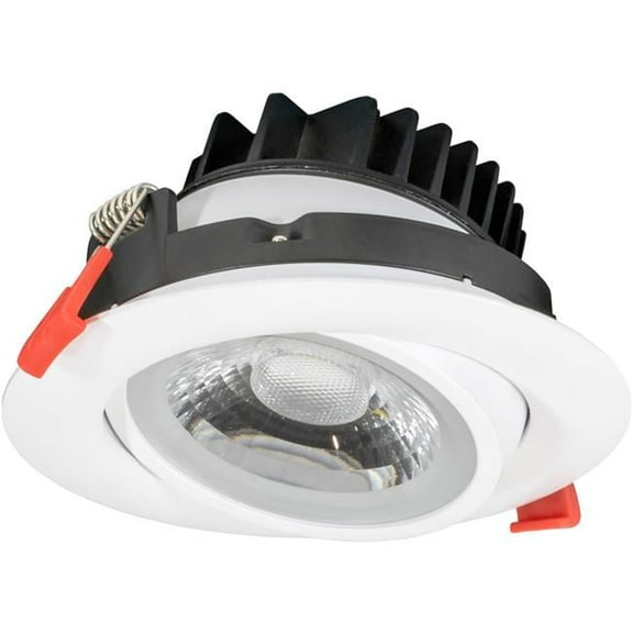 Jesco RLF-2708-SW5-WH 2 in. LED Miniature Trimmed Recessed Downlight with Gimbal Trim, White