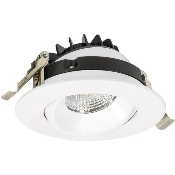 Jesco RLF-4312-SW5-WH 4 in. 12W 5CCT 90CRI Luke LED Round Regressed Gimbal Recessed Downlight, White