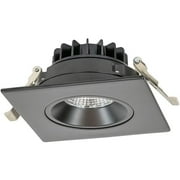 Jesco RLF-4412-SW5-BK 4 in. 12W 5CCT 90CRI Luke LED Square Regressed Gimbal Recessed Downlight, Black