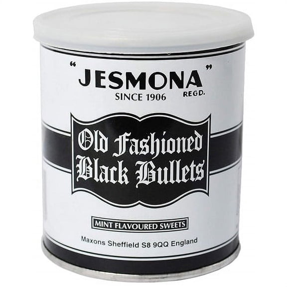Jesmona Black Bullets Peppermints, 8.8 Ounce Tins (Pack of 12)