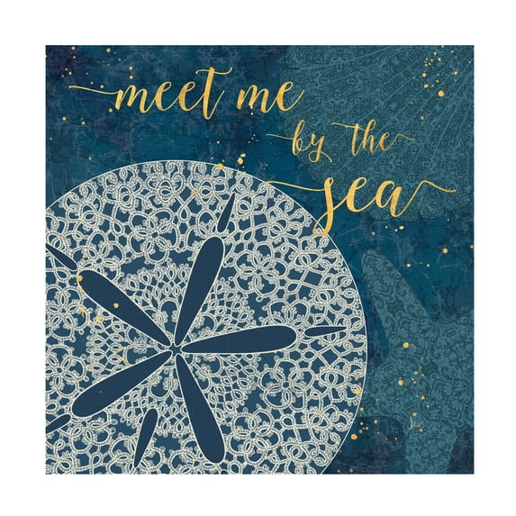 Jess Aiken 'Coastal Lace I' Canvas Art