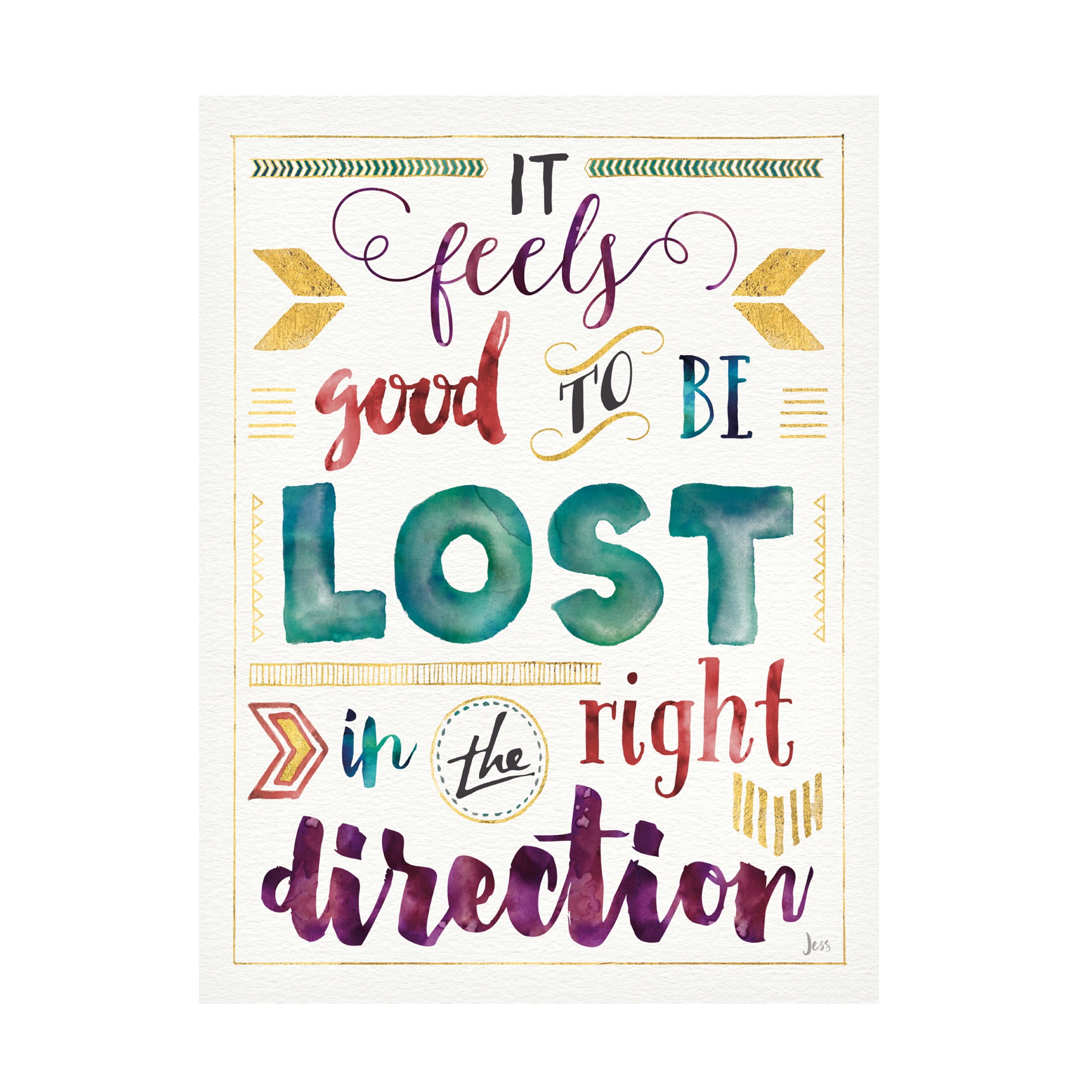Jess Aiken 'Lost in Words I' Canvas Art