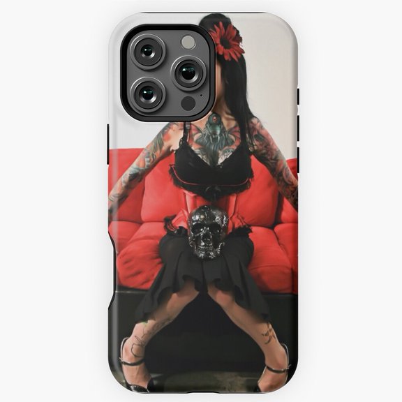 Jess Cherry Retro Pinup Girl Art Phone Case for iPhone 16 15 14 13 12 11 Pro Max - Collector Phone