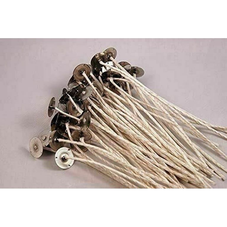Pre Cut Waxed Candle Wicks with Sustainer Pre Cut Waxed Candle Wicks with Sustainer