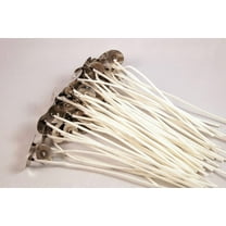 Jess Mae LX Candle Wicks - 50 ct - 6 Inches - Custom Assemblies (Pre-Waxed with Sustainer Tabs) - for DIY Candle Making Supplies - Made in USA - Hand Counted by US Veteran (LX-12)