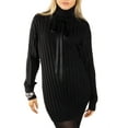 thumbnail image 1 of Jess by Meiko Women's Dress Long Sleeves Turtleneck Cable Knit Sweater Dress XS Black, 1 of 8