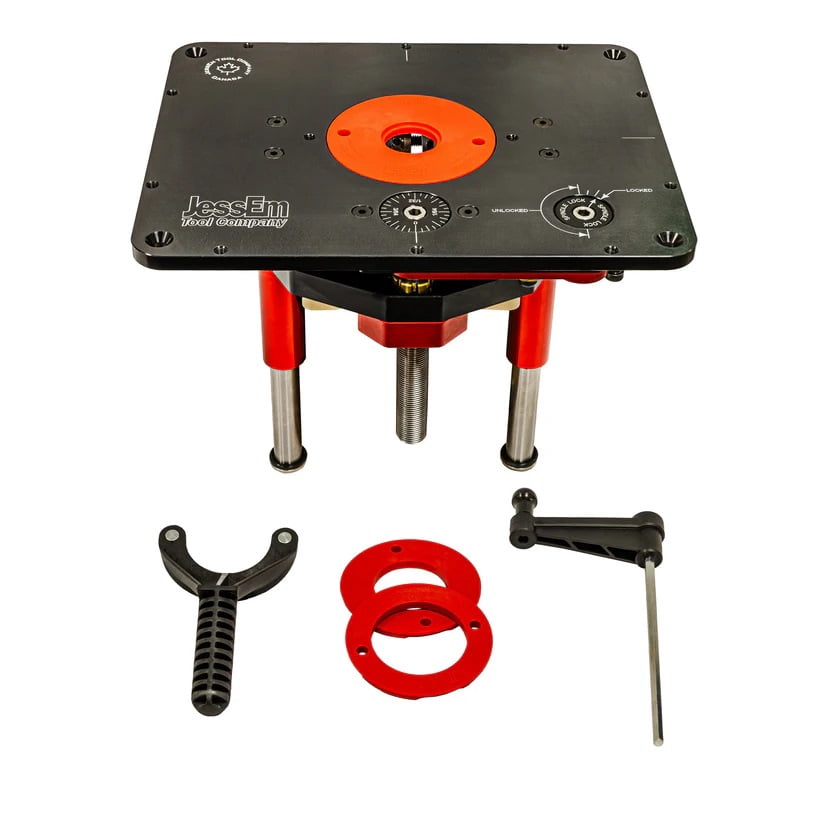 JessEm 02120 Mast-R-Lift II Router Lift -- Fits Over 18 Router Motors ...