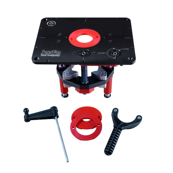 JessEm 02123 Mast-R-Lift II Router Lift (METRIC). Fits Over 18 Router ...