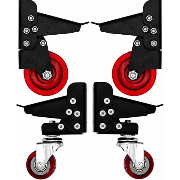 JessEm 05152 Steel Caster Set Heavy Duty Multi Purpose Locking Casters for Router Tables, Workbenches, Cabinets, Tool Stands - 800 lb Capacity