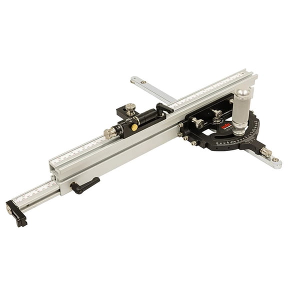 JessEm 07150 Mite-R-Excel II Precision Anodized Aluminum Miter Gauge with Adjustable Fence and Micro Adjuster for Table Saws