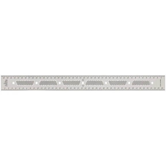 JessEm 07416 Stainless Steel 450mm Precision Ruler with Patented Flex Grip and Fade-Resistant Markings