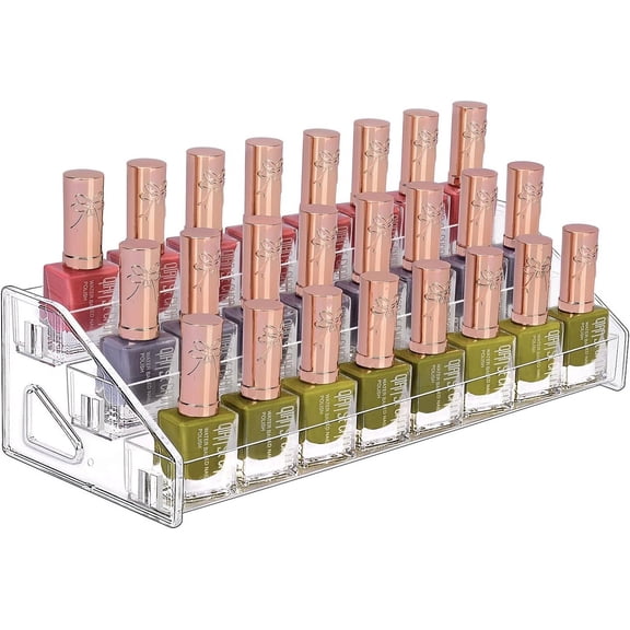 JessLab 3-Tier Clear Acrylic Organizer for Nail Polish, Essential Oils, and Small Bottles