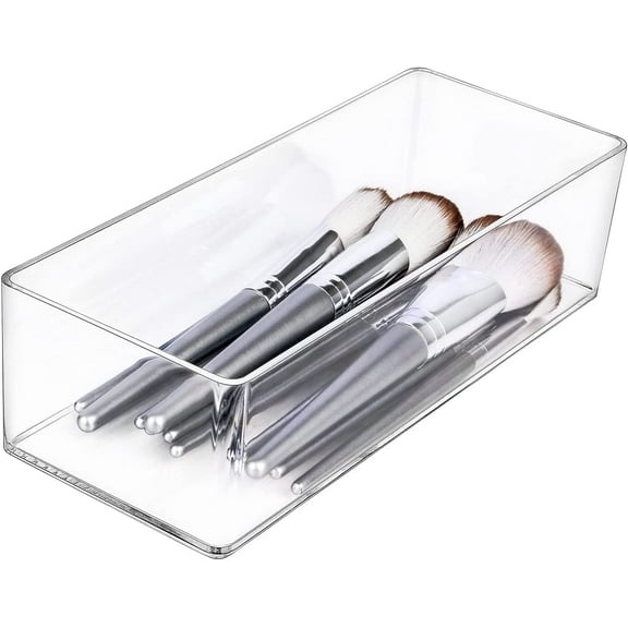 JessLab 1 Compartment Drawer Organizer, Acrylic Makeup Organizer Storage Jewelry Display, Transparent