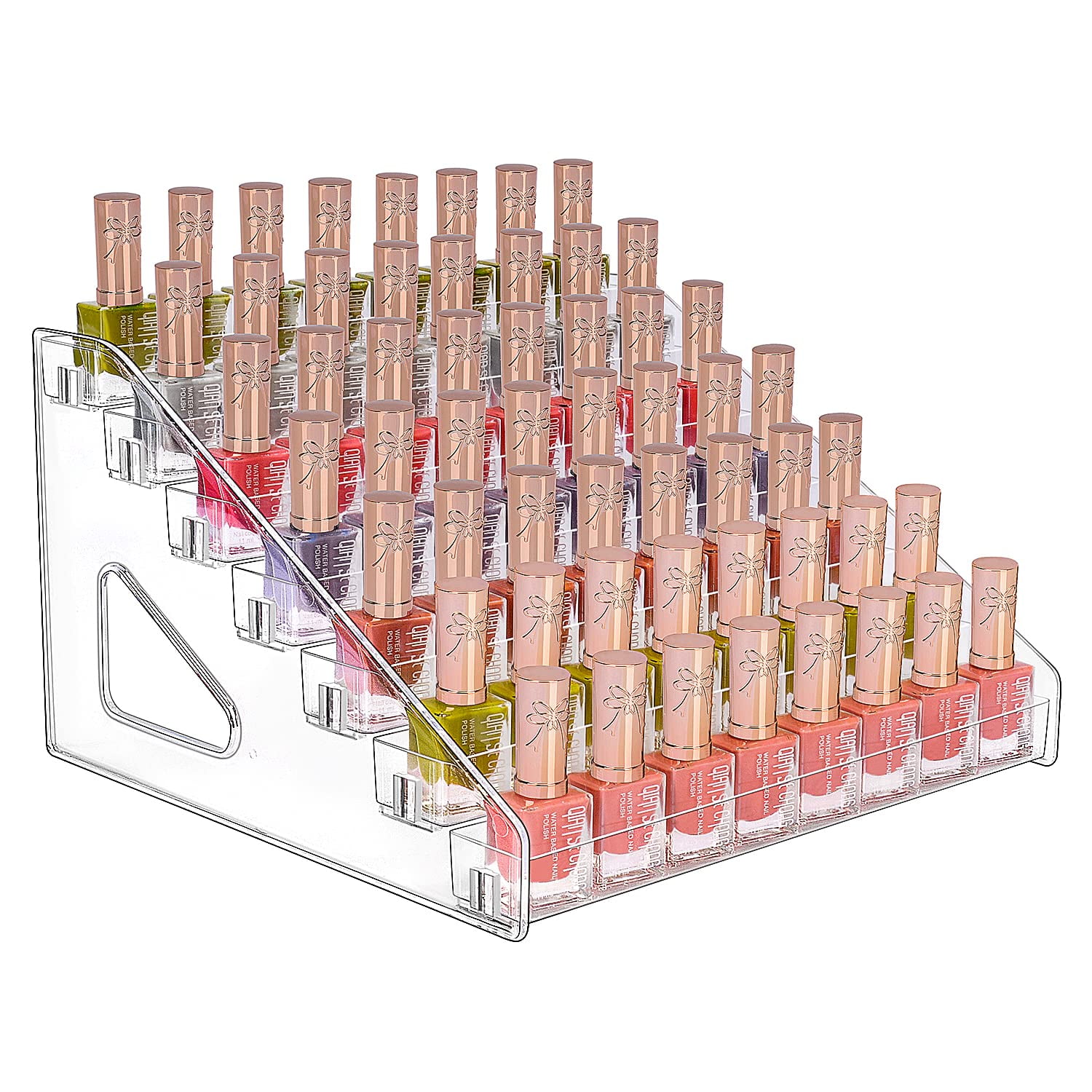 Clear Acrylic 7-Layer Trapezoidal Cosmetic Organizer