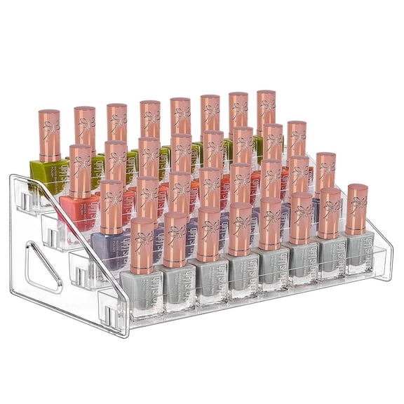 JessLab 4-Tier Clear Acrylic Organizer for Nail Polish, Essential Oils, and Small Bottles