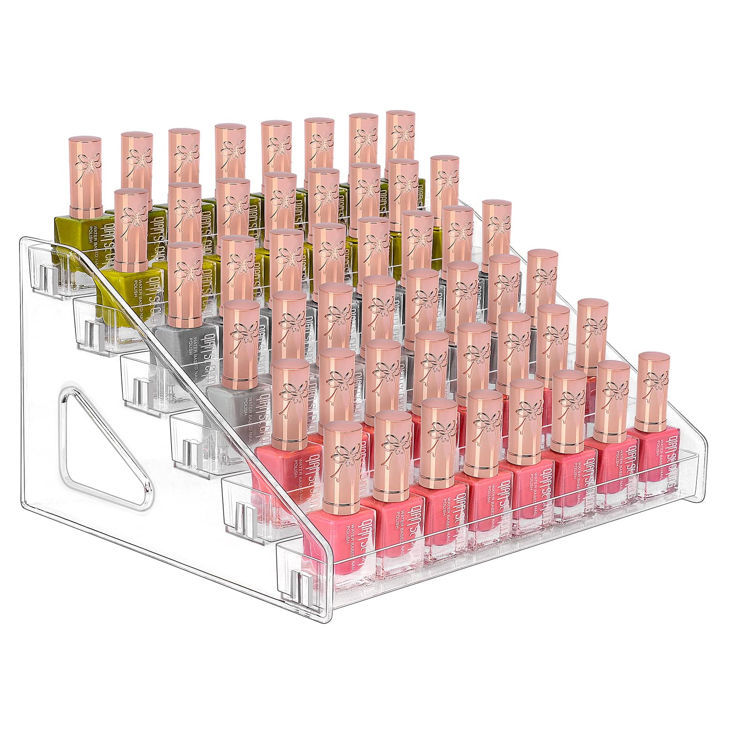 JessLab Nail Polish Organizer, Clear Acrylic Nail Polish Rack Essential Oil Holder, 6Layer