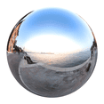 thumbnail image 1 of 8-Inch Silver Stainless Steel Gazing Ball – Reflective Mirror Sphere for Garden, Patio, Outdoor or Indoor Home Decor, 1 of 5