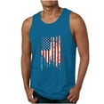 thumbnail image 1 of Jessboyy 4th of July Sleeveless Shirts for Men Summer Independence Day Patriotic Tank Tops American Flag Printed T-shirts USA Tank Tops Blue,M, 1 of 5