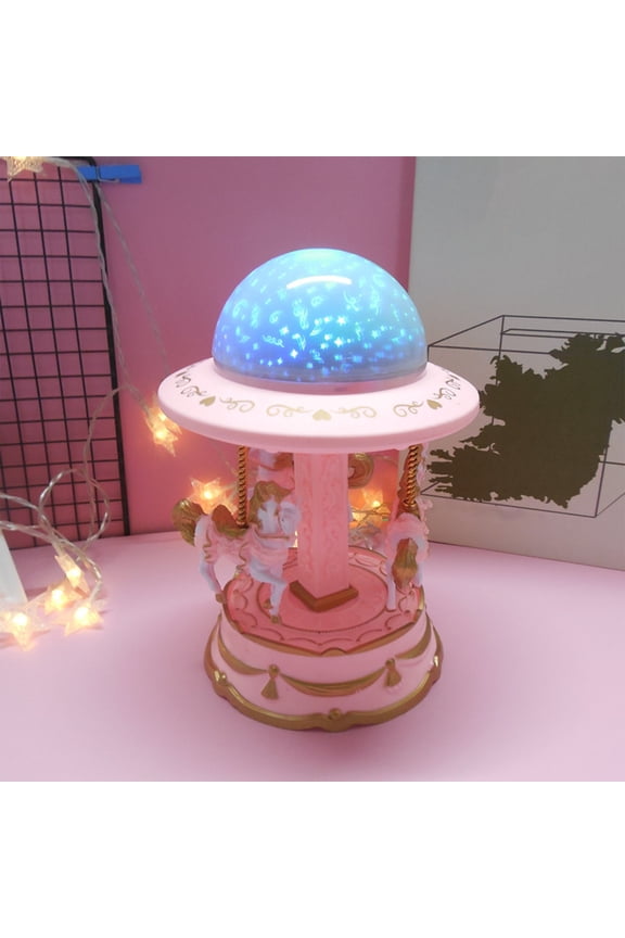 Carousel Music Box For Girls Creative Star Projection Lantern Carousel Music Box Music Box Girl Holiday Gift, Gift,