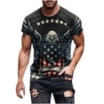 thumbnail image 1 of Jessboyy Men's 250th Anniversary Independence Day Shirts Short Sleeve USA Flag 4th of July Patriotic Tshirts Holiday Tops Summer Graphic T-shirts Black,XXXXL, 1 of 5