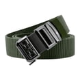 thumbnail image 1 of Jessboyy Men's Canvas Woven Belt No Hole Automatic Buckle Ratchet Belts Work Casual Outdoor Hiking Adjustable Web Belt Army Green,Free Size, 1 of 7