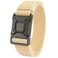 thumbnail image 1 of Jessboyy Men's Nylon Ratchet Belt No Hole Automatic Buckle Braided Elastic Woven Belts Adjustable Outdoor Work Waist Strap for Casual Hiking Khaki,130cm, 1 of 6
