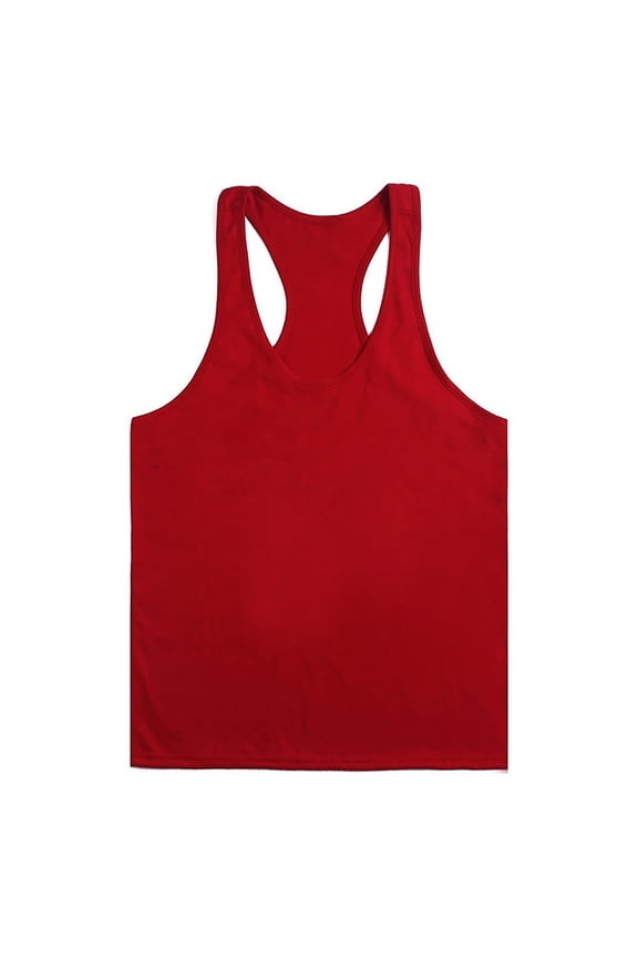 Men's Stringer Tank Tops Lightweight Cotton Athletic Bodybuilding Racerback Tank Tops Workout Fitness Muscle Sleeveless Shirts Red,XXL