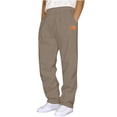 thumbnail image 1 of Jessboyy Sweatpants for Men Open Bottom Elastic Waist Drawstring Sweatpants with Pockets Casual Workout Gym Running Sweat Pants Beige,L, 1 of 4