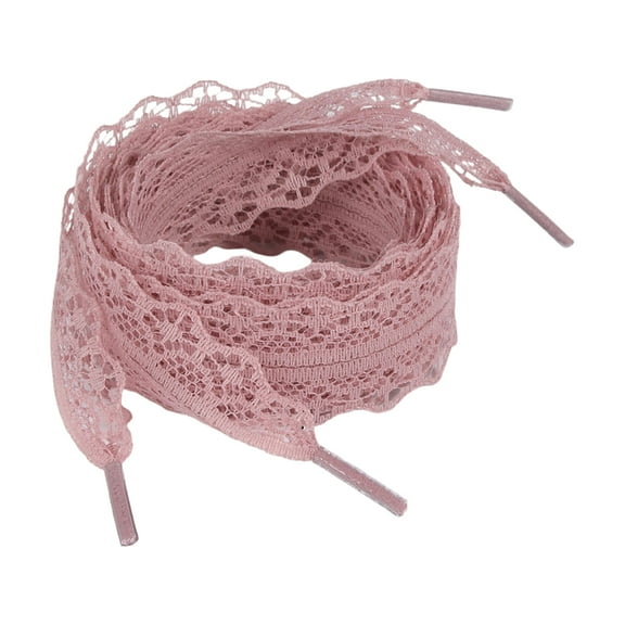 Jesscasday 1 Pair Fancy Lace Shoelaces for Women Casual Sneakers Flat Laces Shoestrings