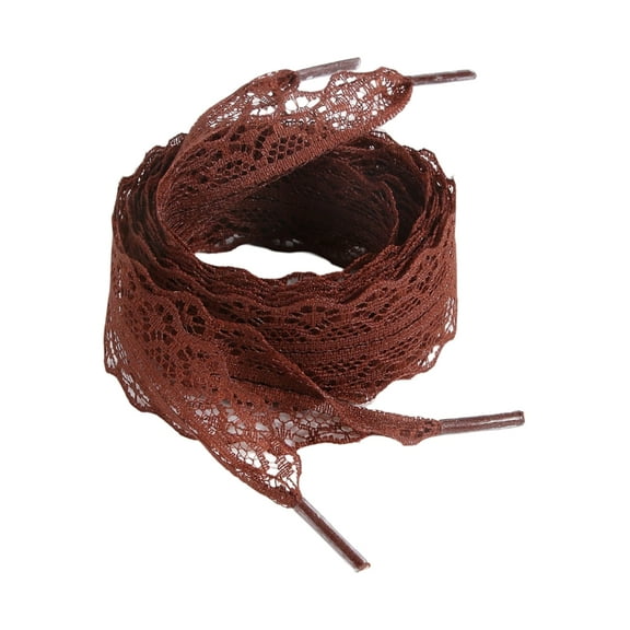 Jesscasday 1 Pair Fancy Lace Shoelaces for Women Casual Sneakers Flat Laces Shoestrings