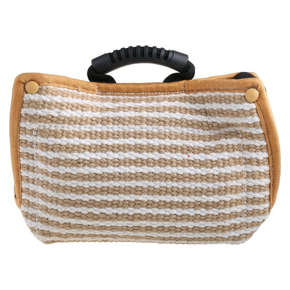 Jesscasday 1 Piece Dog Biting Pillow whth Double Nylon Handle for Small/Middle Size Dogs with three Firm Handles Superlight