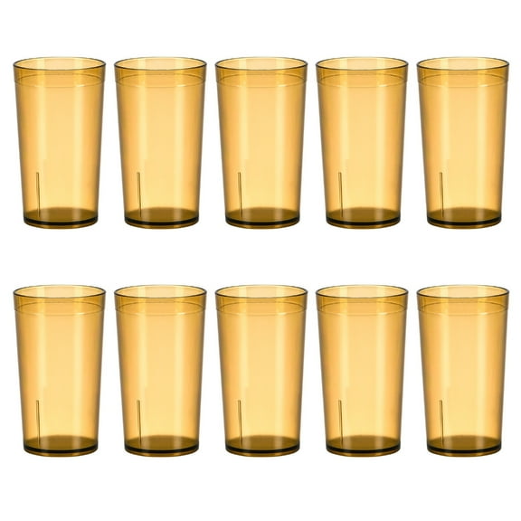 Jesscasday 10 Pack Reusable Plastic Tumblers Water Cups Suitable for Restaurants Stackable