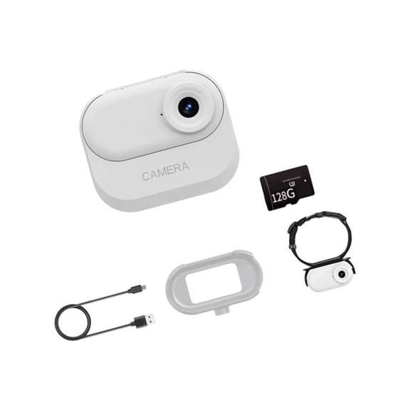 Jesscasday 1080p High-Definition Wearable Camera Magnetic Charging Action Camera For pet Riders Vloggers Compact Lightweight Build